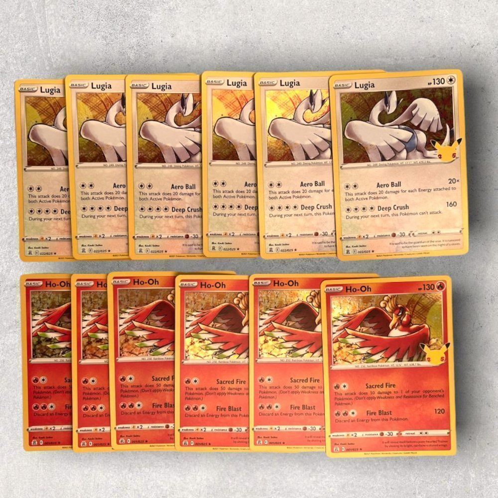 Pokemon Celebrations Lugia and Hoho Lot